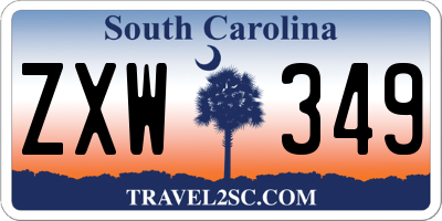 SC license plate ZXW349