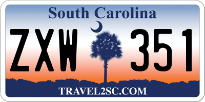 SC license plate ZXW351