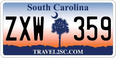 SC license plate ZXW359