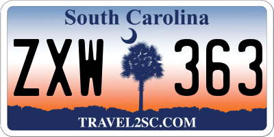 SC license plate ZXW363