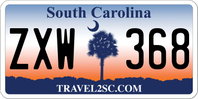 SC license plate ZXW368