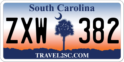 SC license plate ZXW382