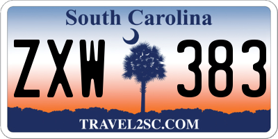 SC license plate ZXW383