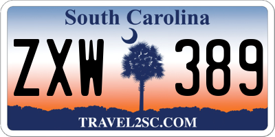 SC license plate ZXW389