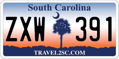SC license plate ZXW391