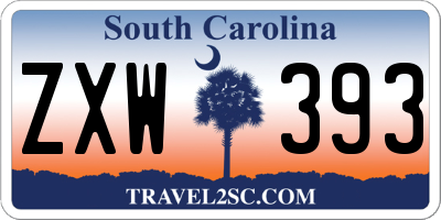 SC license plate ZXW393