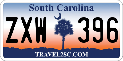 SC license plate ZXW396
