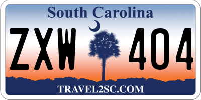 SC license plate ZXW404
