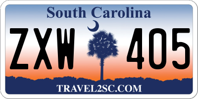 SC license plate ZXW405