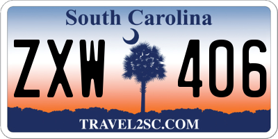 SC license plate ZXW406