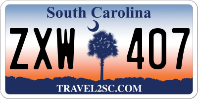 SC license plate ZXW407