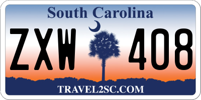 SC license plate ZXW408