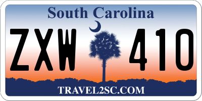 SC license plate ZXW410