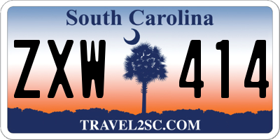 SC license plate ZXW414