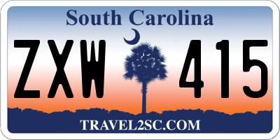 SC license plate ZXW415