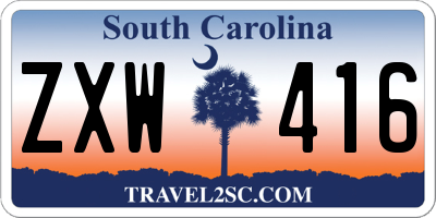 SC license plate ZXW416