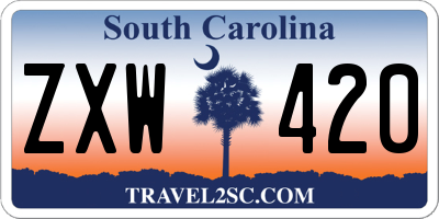 SC license plate ZXW420