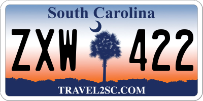 SC license plate ZXW422