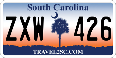 SC license plate ZXW426