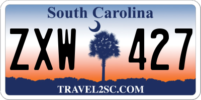SC license plate ZXW427