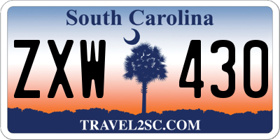 SC license plate ZXW430