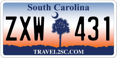SC license plate ZXW431