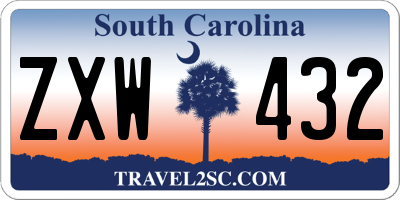 SC license plate ZXW432