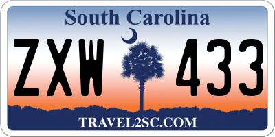 SC license plate ZXW433