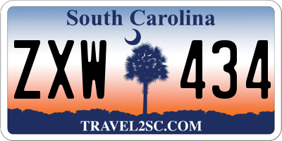SC license plate ZXW434