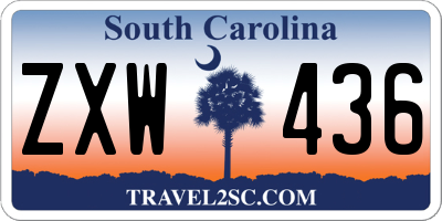 SC license plate ZXW436