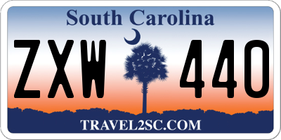 SC license plate ZXW440