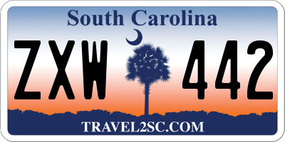 SC license plate ZXW442