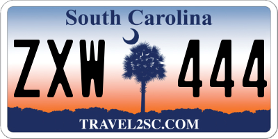 SC license plate ZXW444