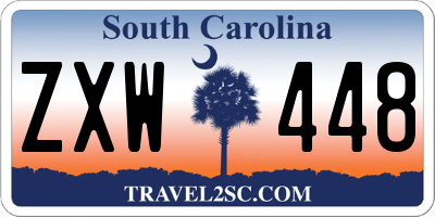 SC license plate ZXW448