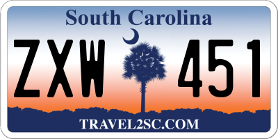SC license plate ZXW451