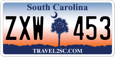 SC license plate ZXW453