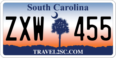 SC license plate ZXW455