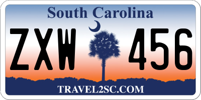 SC license plate ZXW456