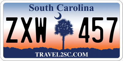 SC license plate ZXW457
