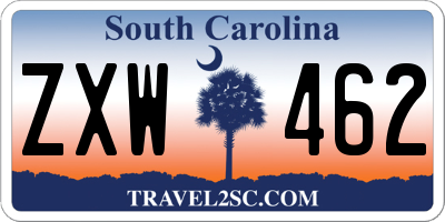 SC license plate ZXW462