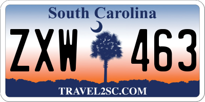 SC license plate ZXW463