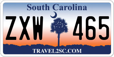 SC license plate ZXW465