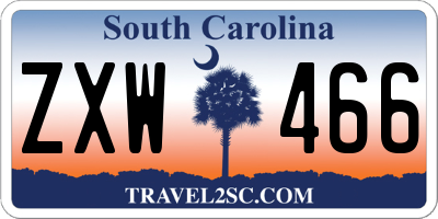 SC license plate ZXW466