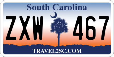 SC license plate ZXW467