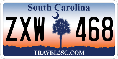SC license plate ZXW468