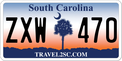 SC license plate ZXW470