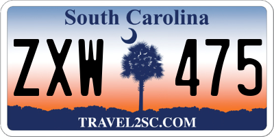 SC license plate ZXW475