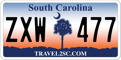SC license plate ZXW477