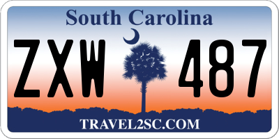 SC license plate ZXW487