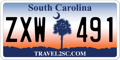 SC license plate ZXW491